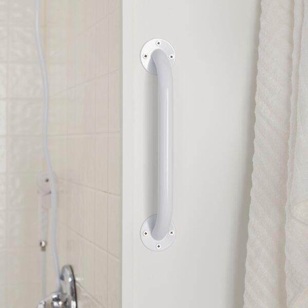 McKesson Wall Grab Bar, 12-Inch White Steel Safety Support Handrail - Image 4