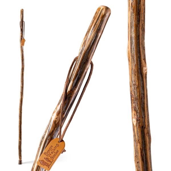 Brazos* Ironwood Rustic Walking Stick, 48-Inch Height * Durable American Hornbeam Cane with Traditional Handle and Secure Grip - Image 4