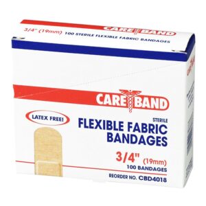 Careband* Tan Fabric Adhesive Strip 3/4 x 3 Inch for Wound Care