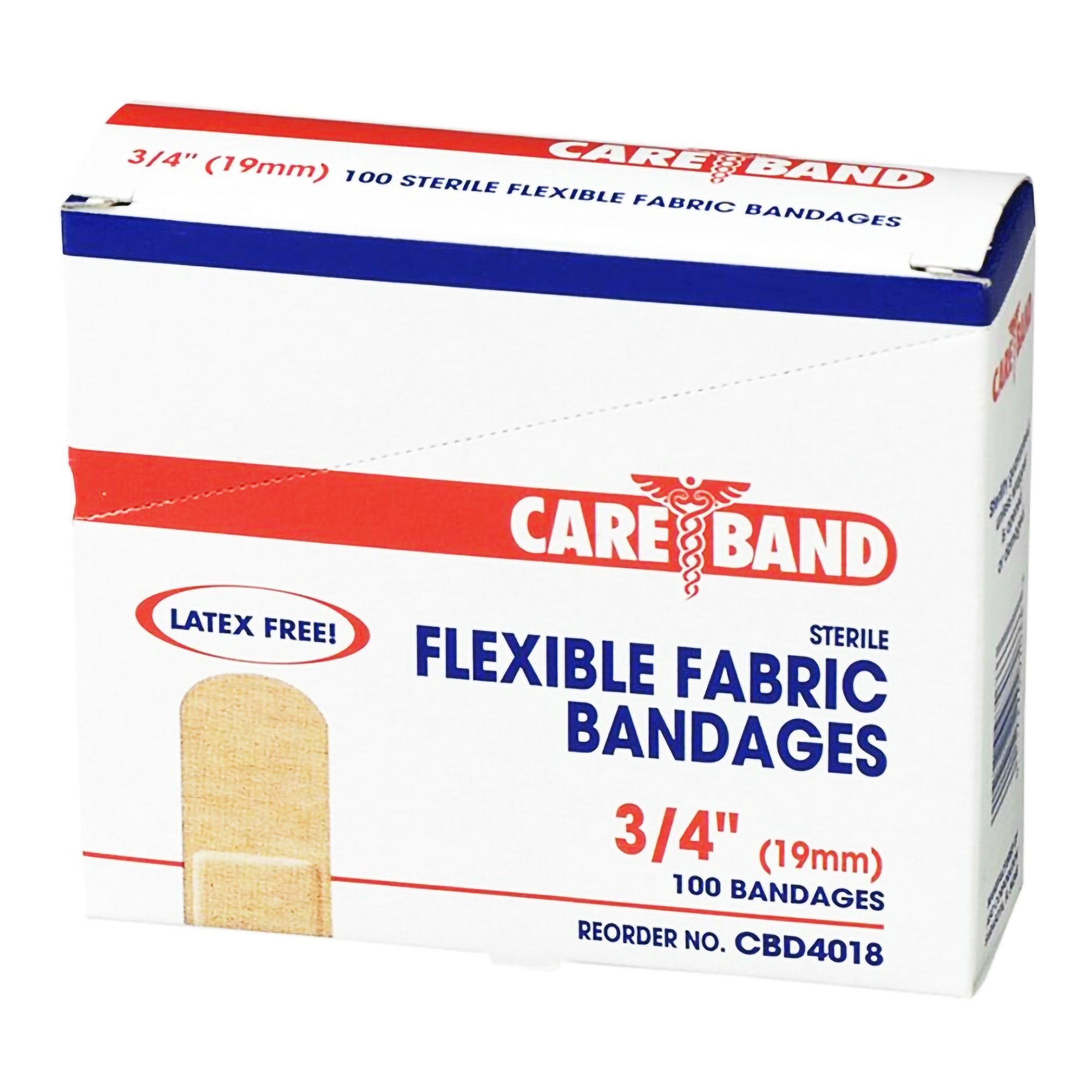 Careband* Tan Fabric Adhesive Strip 3/4 x 3 Inch for Wound Care