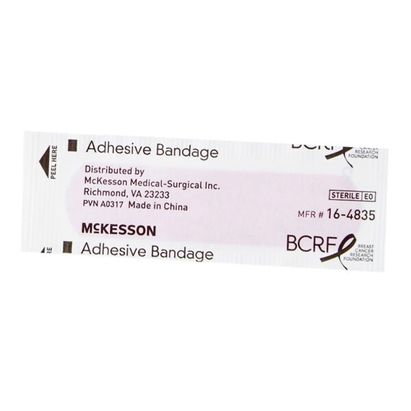 McKesson Pink Adhesive Bandages, 3/4 x 3 Inch - Sterile Nonstick Wound Care Strips - Image 3