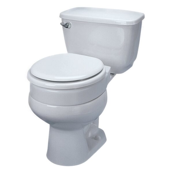 Ableware Maddak Tall-ette® Hinged Raised Toilet Seat – White, 3-Inch Elevation, 350 lbs Capacity - Image 2