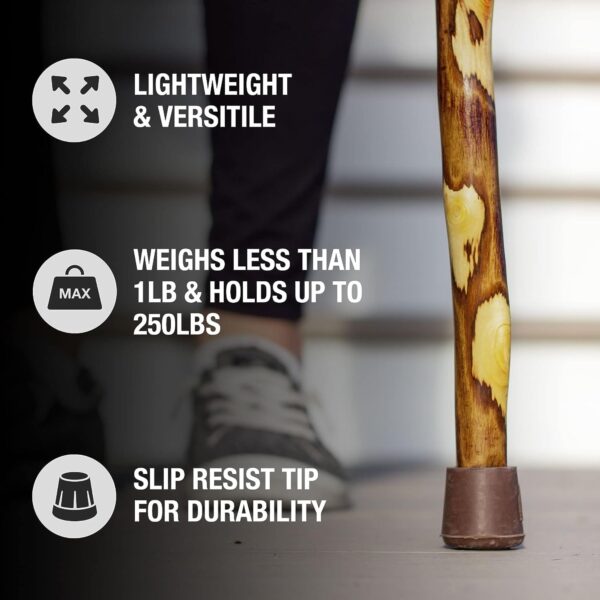 Brazos* Hawthorn Rustic Walking Stick, 58-Inch Height - Image 8