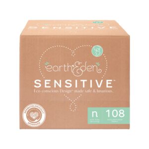 Earth & Eden Sensitive Baby Diapers for Newborns up to 10 lbs. * 108 Count