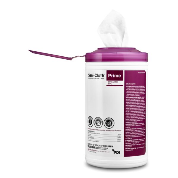 Sani-Cloth® Prime Extra Large Germicidal Disinfectant Wipes, 7.5 x 15 Inches, 70 Count - Image 3
