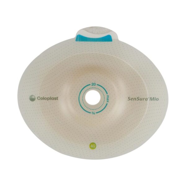 SenSura® Mio Convex Light Click Ostomy Barrier with 1-Inch Stoma Opening, Gray, 50 mm Flange - Image 2