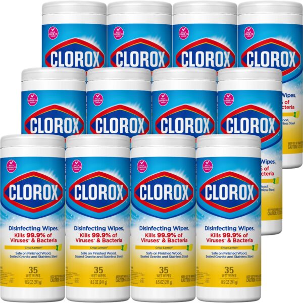 Clorox® Disinfecting Wipes, Lemon Scent, 35 Count - Effective Surface Disinfection for Home and Commercial Use - Image 3