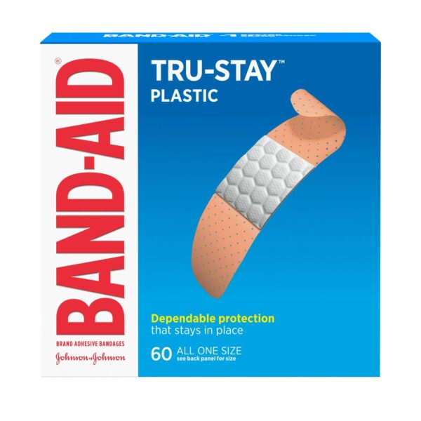 Band-Aid Tru-Stay Adhesive Bandages 3/4 x 3 Inch, Sterile, Tan, 60 Count - Image 2