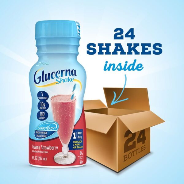 Glucerna? Original Shake Strawberry Flavor 8 oz Bottle * Diabetic Friendly Oral Supplement by Abbott - Image 4