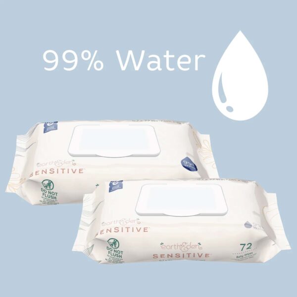 Earth & Eden Sensitive Baby Wipes - 6.7 x 7.7 Inch, 72 Count per Pack - Image 2