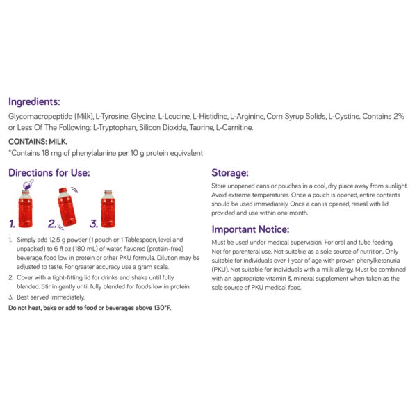 PhenylAde? GMP Mix-In Powder for PKU Management by PhenylAde, 200g Can - Image 3