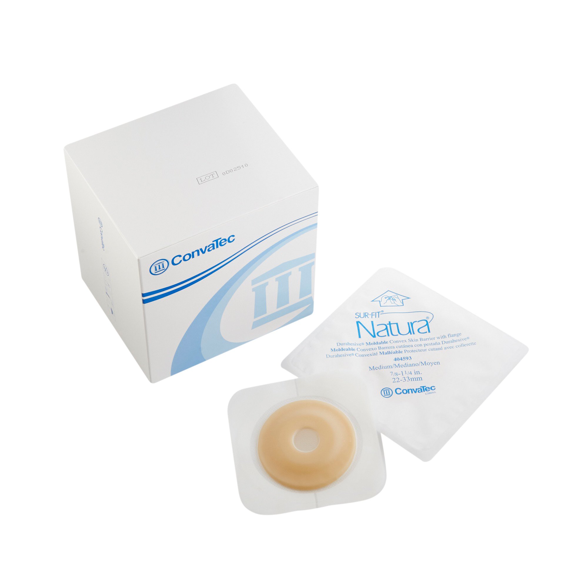 ConvaTec Sur-Fit Natura Durahesive 45 mm Extended Wear Ostomy Barrier - Moldable Convex Skin Barrier for Weeping Stomas