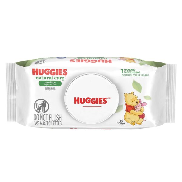 Huggies Natural Care Baby Wipes - Gentle, Unscented, Soft Pack, 56 Count per Pack - Image 3