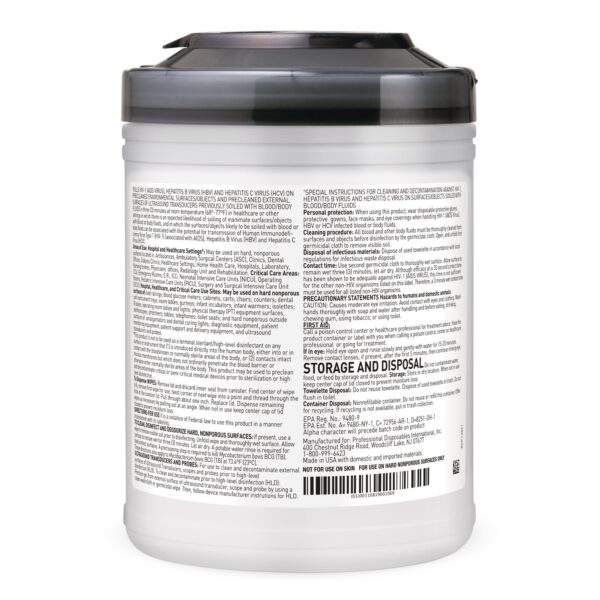 Sani-Cloth® AF3 Germicidal Large Disinfectant Wipes – 160 Count, Canister - Image 2
