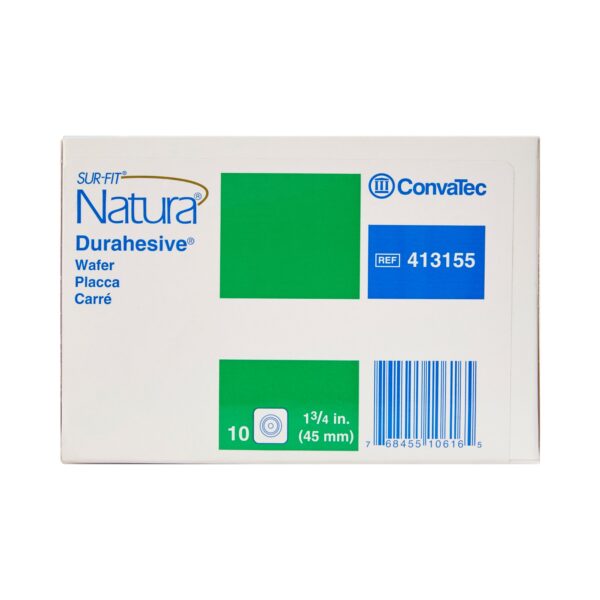 Sur-Fit Natura® Two-Piece Durahesive® Skin Barrier with 45 mm Flange – 4x4 Inch Flat Ostomy Barrier for Extended Wear - Image 5