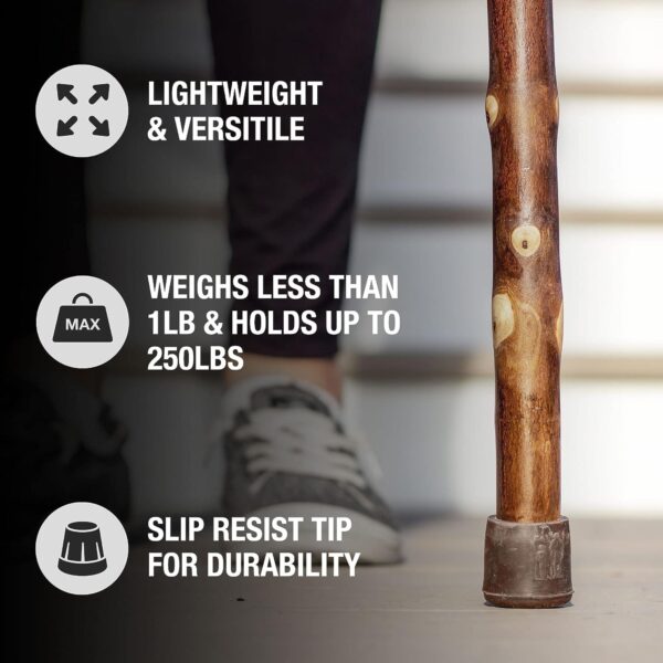 Brazos* Maple Rustic Walking Stick, 55-Inch Height - Image 8