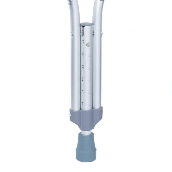 McKesson Pediatric Aluminum Underarm Crutches with Push Button Height Adjustment - Image 4