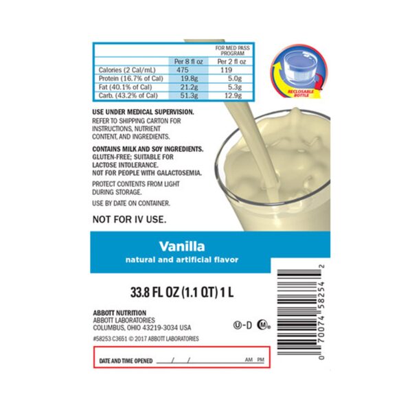 Hi-Cal? Vanilla Oral Supplement * 1 Liter Bottle for Medical Nutrition and Adult Dietary Needs - Image 2