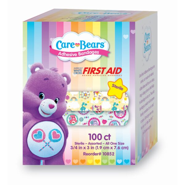 Stat Strip American White Cross Care Bears Kids Design Adhesive Bandages 3/4 x 3 Inches - Image 2