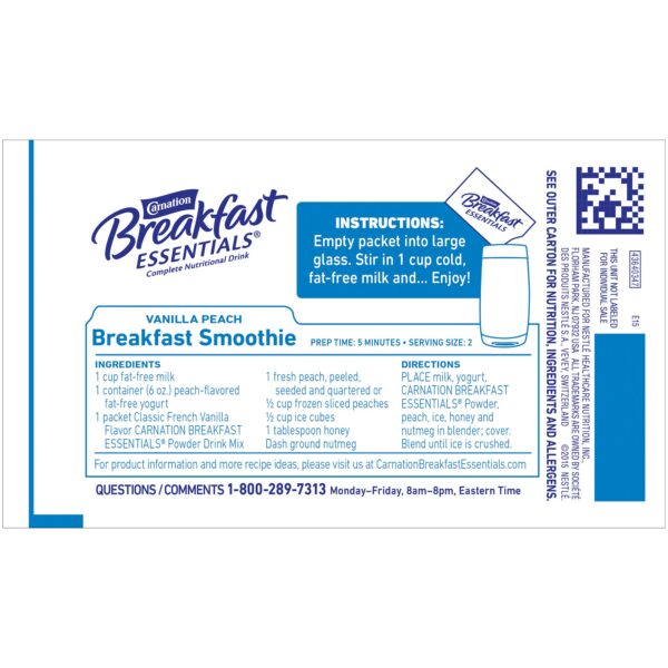 Carnation Breakfast Essentials Vanilla Nutritional Drink by Nestle * Protein Powder for Kids and Adults - Image 2
