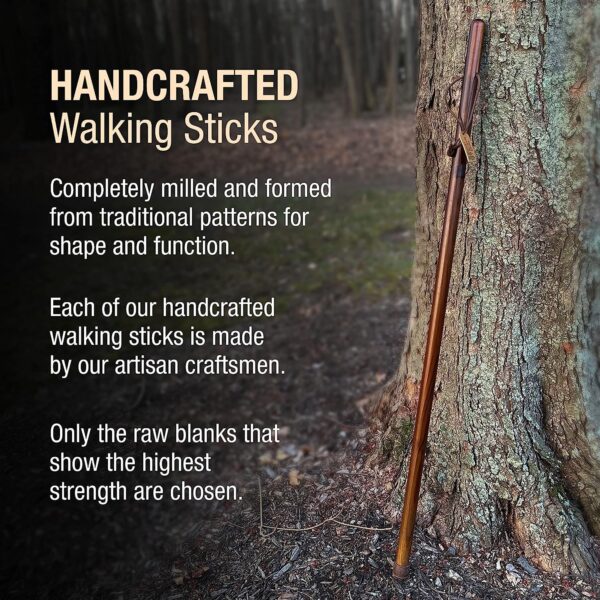 Brazos* Traditional 48-Inch Pine Handcrafted Walking Stick with Wood Handle - Image 8