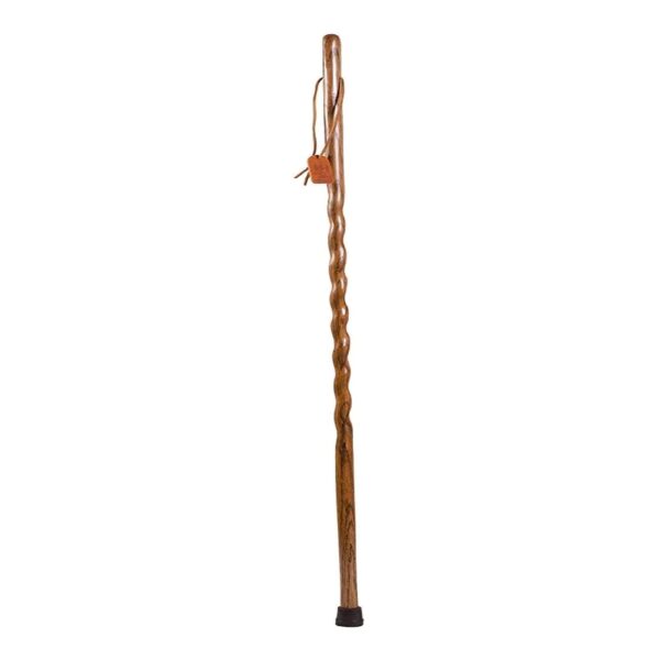 Brazos* Twisted Oak Backpacker Handcrafted Walking Stick, 58-Inch, Brown - Image 2