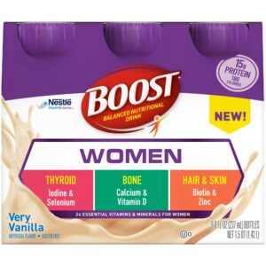 Boost Women Vanilla Nutritional Drink - 8 oz. Bottle | High-Protein, Calorie Smart Supplement
