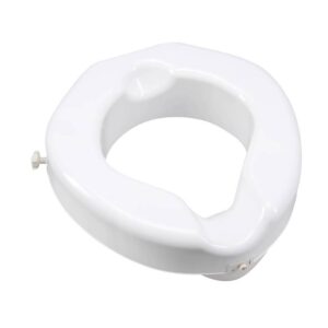 Carex® Bariatric Safe Lock Raised Toilet Seat – 4¼ Inch Height Increase, Wide Opening, Locking Mechanism, White