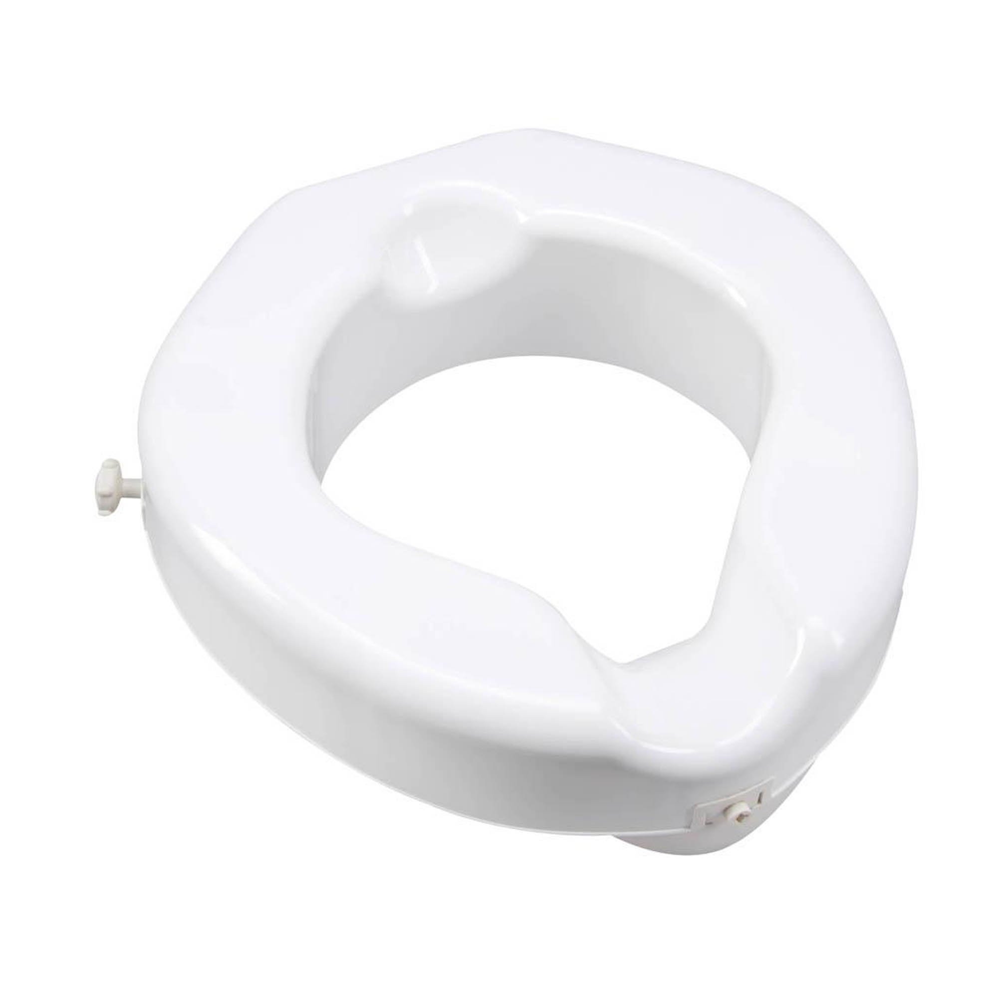 Carex® Bariatric Safe Lock Raised Toilet Seat – Extra-Wide Opening, 500 lb Capacity