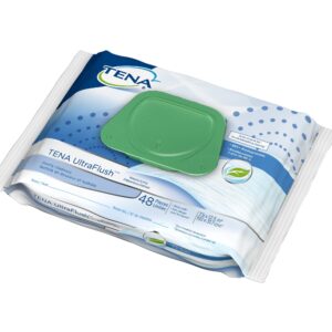 TENA ProSkin UltraFlush Flushable Personal Wipes with Chamomile, Vitamin E & Aloe