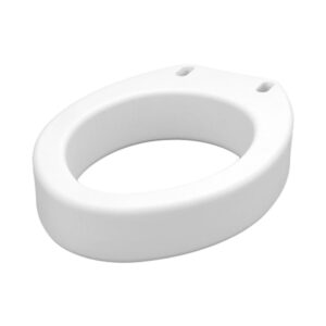 Nova 8341-R Elongated Raised Toilet Seat with Bolt Securing - White, 14-1/4 x 19-1/4 Inches, 300 lbs Capacity
