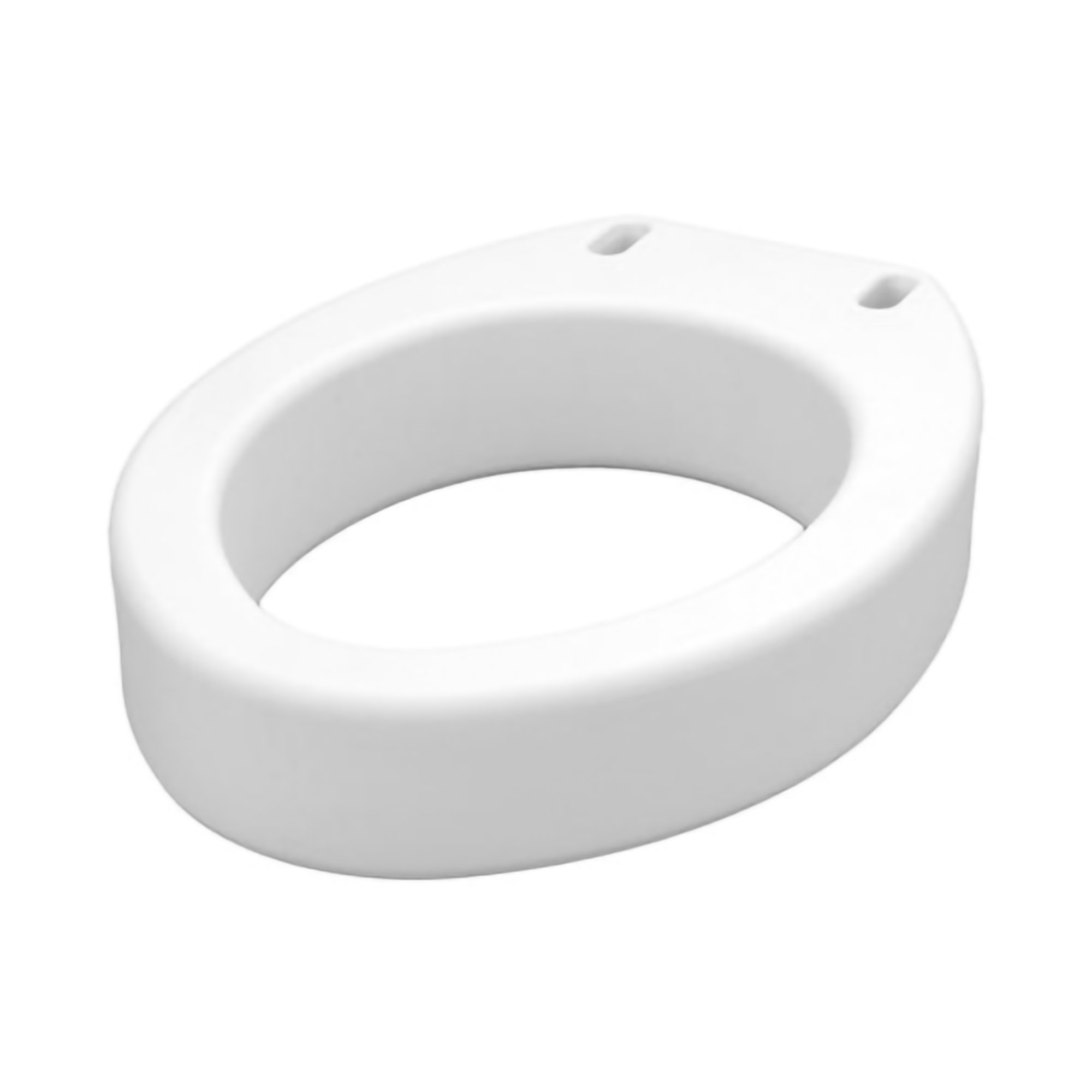 Nova 8341-R Elongated Raised Toilet Seat with Bolt Securing - White, 14-1/4 x 19-1/4 Inches, 300 lbs Capacity
