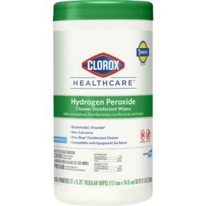 Clorox Healthcare® Hydrogen Peroxide Cleaner Disinfectant Wipes, Canister (155 Count)