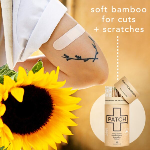 Patch* Tan Adhesive Bandage Strip 3/4 x 3 Inches - Natural Bamboo Wound Care Solution - Image 7
