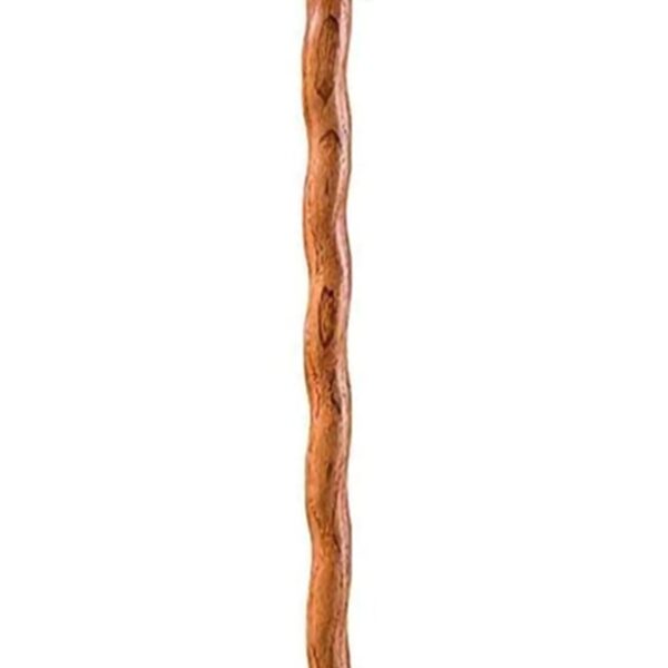 Brazos* Twisted Oak 55-Inch Handcrafted Walking Stick with Red Finish - Image 4