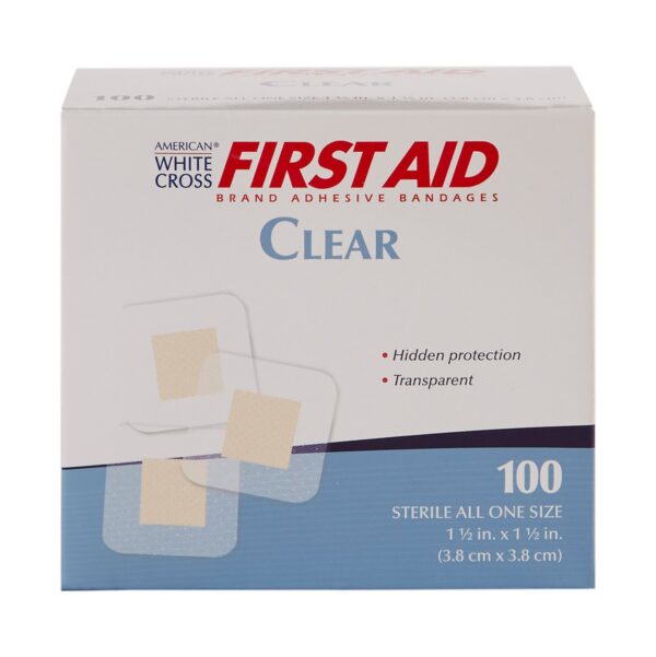 American White Cross Sheer Adhesive Spot Bandage, 1? x 1? Inch - Sterile, Disposable, Easy-Open Design - Image 3