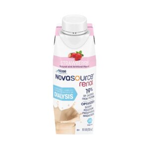 Novasource Renal Strawberry Formula for Dialysis Patients - 8 oz Carton