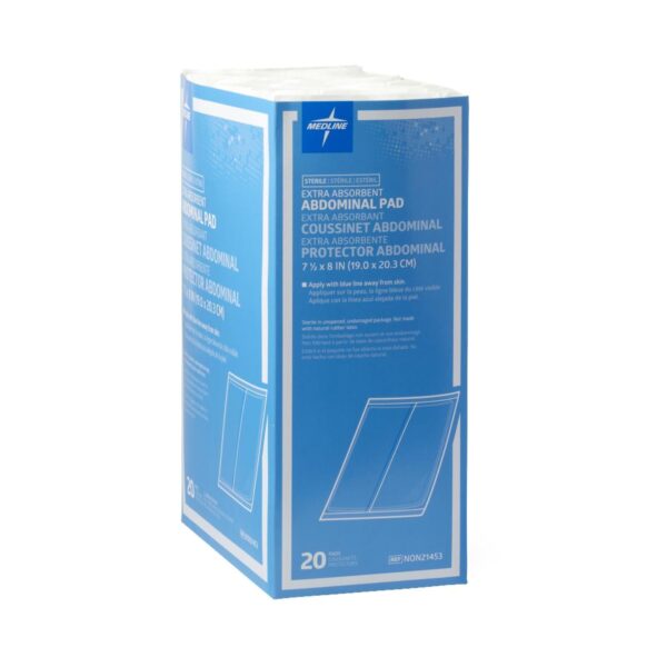 Medline Sterile Abdominal Pad, 7-1/2 x 8 Inch - Nonwoven Cellulose Gauze Dressing - Image 5