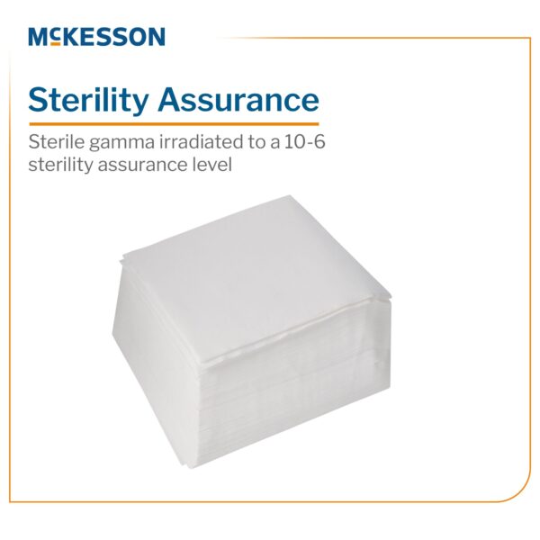 McKesson Cleanroom Wipes 12 x 12 Inch - Sterile, Low Linting Polyester-Cellulose Blend for ISO Class 5 Environments - Image 2