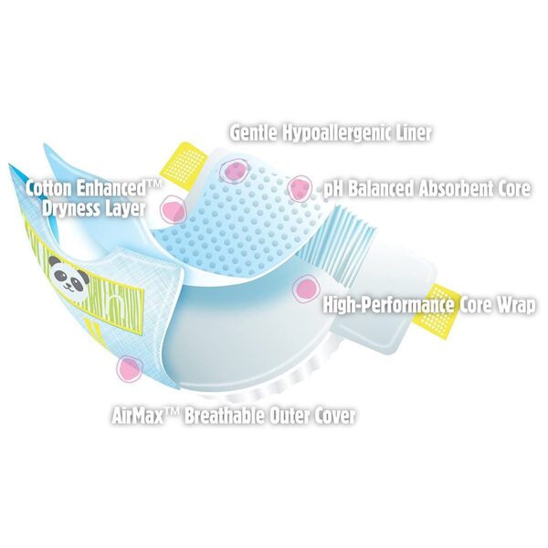 Cuties? Complete Care Newborn Baby Diapers with Heavy Absorbency and Refastenable Tabs - Image 3