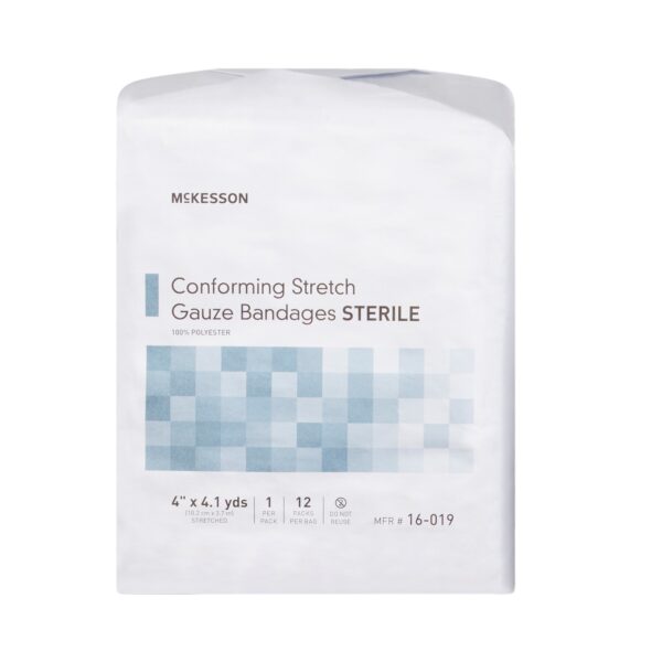 McKesson Sterile Conforming Bandage, 4 Inch x 4-1/10 Yard, Polyester Roll Bandage for Wound Care - Image 4