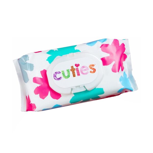 Cuties Sensitive Baby Wipes, Unscented with Aloe and Vitamin E - Soft Pack, 72 Wipes per Pack - Image 2