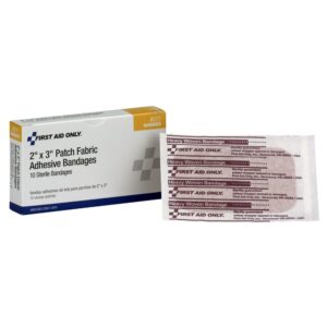 First Aid Only Tan Adhesive Bandage, 2 x 3 Inches * Breathable Wound Cover with Nonstick Pad