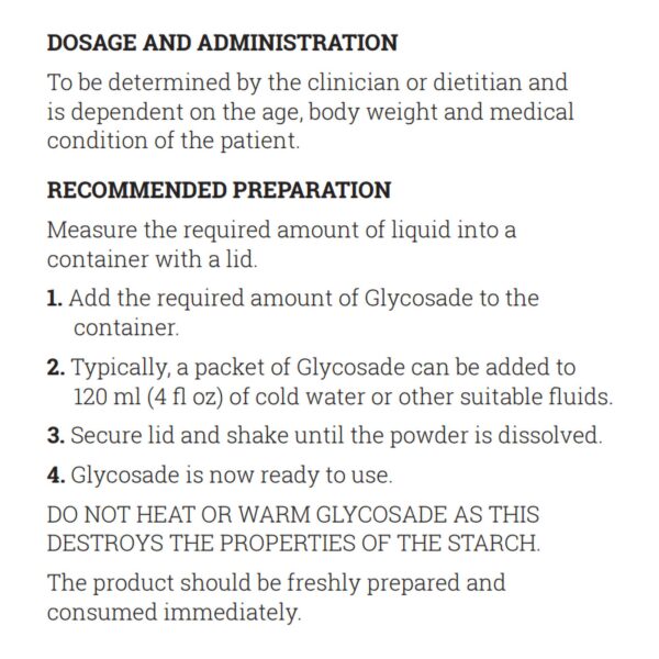 Glycosade? High Amylopectin Cornstarch for Hepatic GSD - 60g Packets (30 count) by Glycosade - Image 2