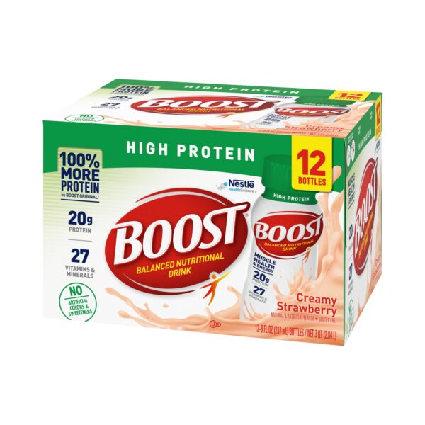 Boost High Protein Strawberry Nutritional Drink, 8 oz Bottle - Image 7