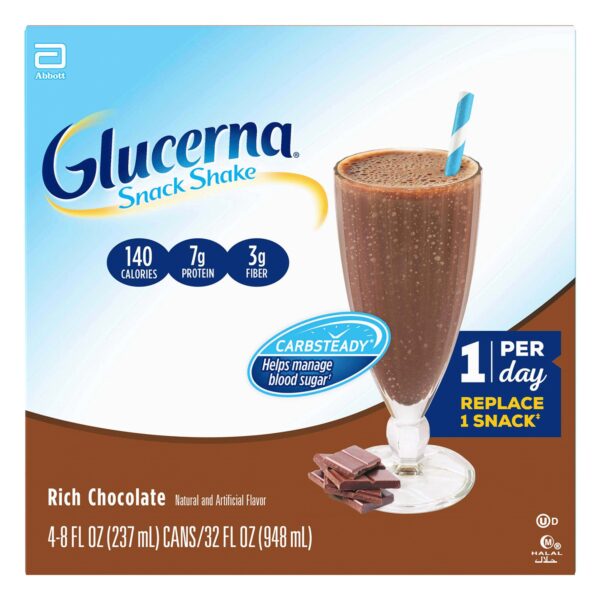 Glucerna Original Shake Chocolate Flavor 8 oz Bottle - Diabetes-Friendly Nutritional Supplement - Image 4