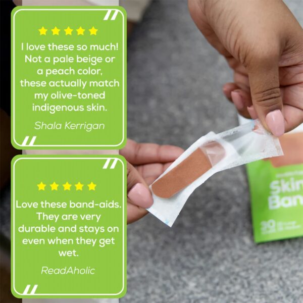 Tru-Colour Olive Adhesive Strip Bandages - Waterproof, Sterile, 1 x 3 Inch - Image 5