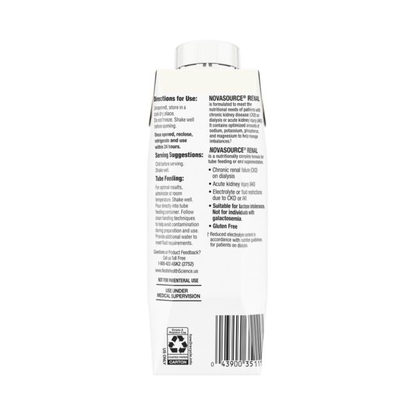 Novasource? Renal Vanilla Formula for Dialysis Patients - 8 oz Carton, 24/Case - Image 3