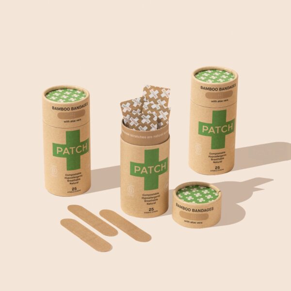 Patch* Adhesive Bandage with Aloe Vera - 3/4 x 3 Inch, Eco-Friendly Bamboo & Natural Aloe Vera for Sensitive Skin - Image 5