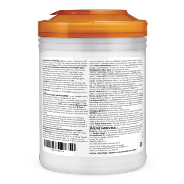 Sani-Cloth® Bleach Surface Disinfectant Wipes – 75 Count, EPA-Registered Germicidal Cleaning Solution - Image 2